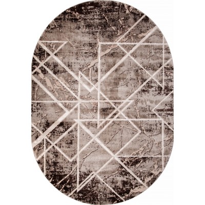 Ковер Armina 04035B DARK BROWN Овал